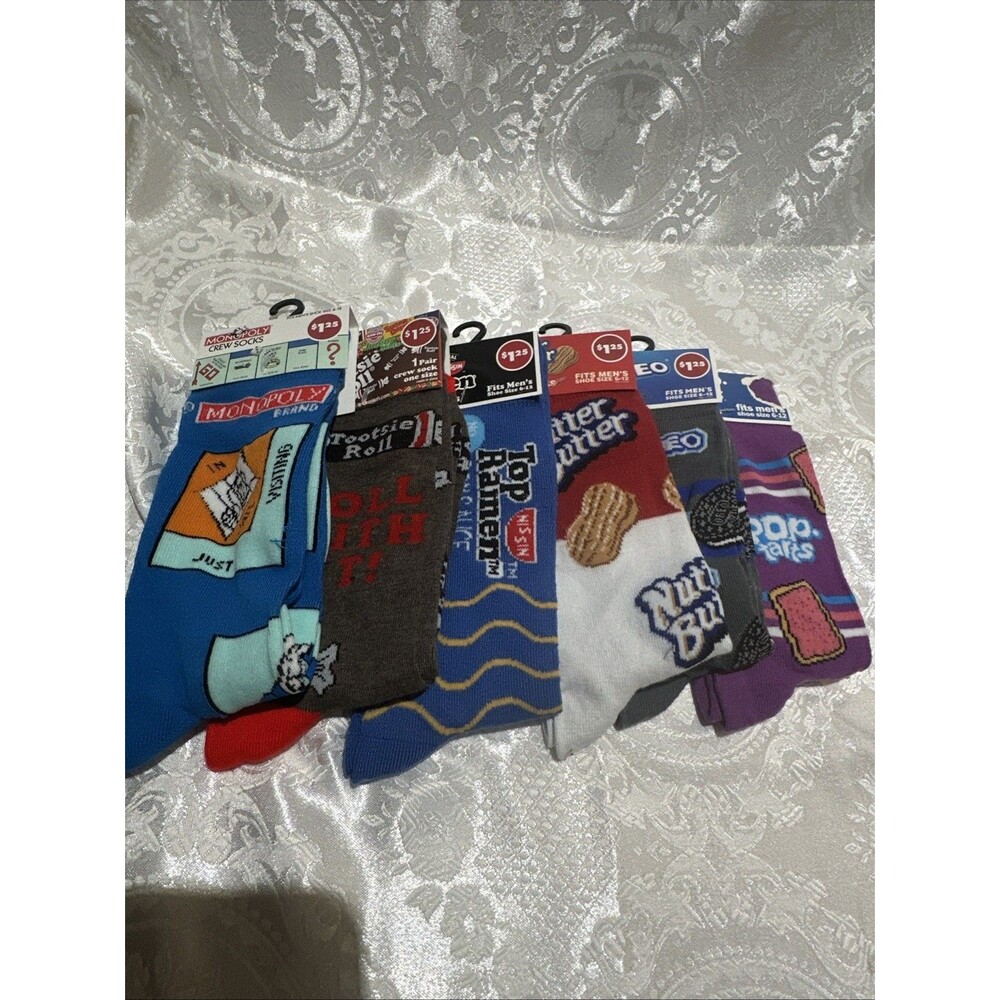 Socks Candy Pop Tarts/Nutter Butter /oreo/top Ramen/monopoly/tootsie Roll